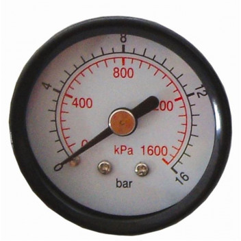 PRESSURE GAUGE 50MM 1/8\' REAR FIT 0-16BAR 0-1600KPA