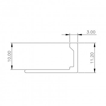 STRAIGHT EDGE BRIGHT BRONZE TRIM DECOR  10MM X 2.5M