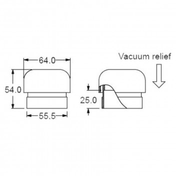 VALVE VENT ONE WAY 50MM.