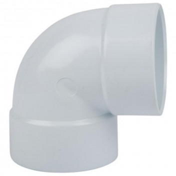 WHITE PVC PLAIN BEND 90 DEGREE 50MM SABS