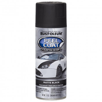 R-OLEUM AUTOMOTIVE PEEL COAT MATTE BLACK SPRAY 312G