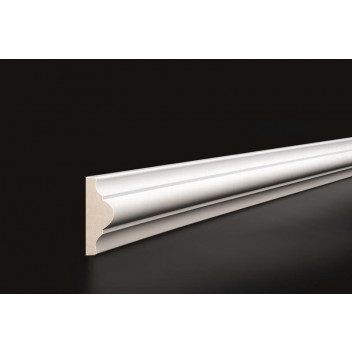 WHITE CARVED DADO RAIL 2400X26X14MM
