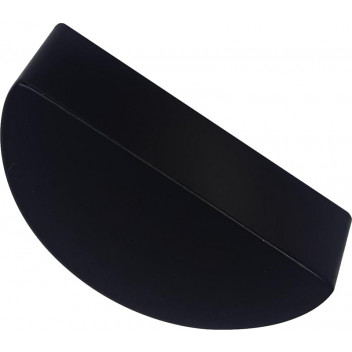 MATT BLACK HALF ROUND CUP HANDLE 32MM