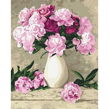 PAINT BY NUMBERS DELICATE PEONIES