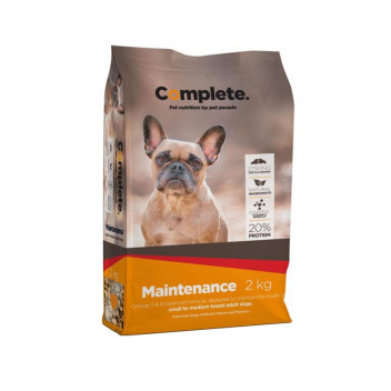 COMPLETE MAINTENANCE SMALL MEDIUM BREED 20PERCENT PROTEIN DOG FOOD 2KG
