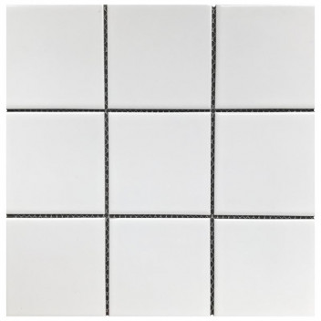 GLOBAL STONE MOSAIC PORCELAIN WHITE MATT 300X300MM