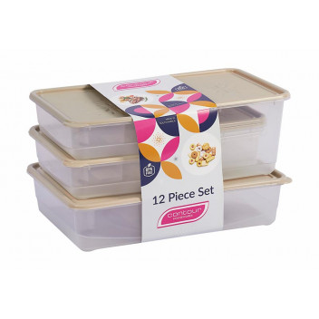CONTOUR KALAHARI PLASTIC CONTAINER SET 12 PIECE