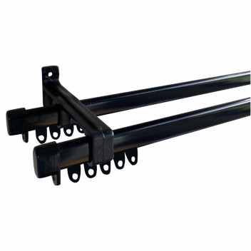 BLACK DOUBLE CURTAIN TRACK 2.0M BLACK DOUBLE CURTAIN TRACK 2.0M