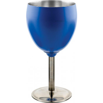 HOMEQUIP WINE GOBLET STAINLESS STEEL MATT FINISH BLUE