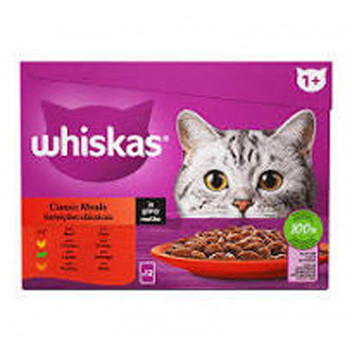 WHISKAS ADULT CAT FOOD CLASSIC GRAVY 12X85G