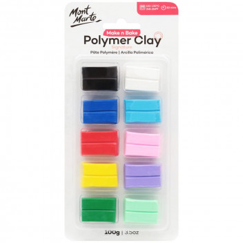 MAKE N BAKE POLYMER CRAFT CLAY 10 PIECE