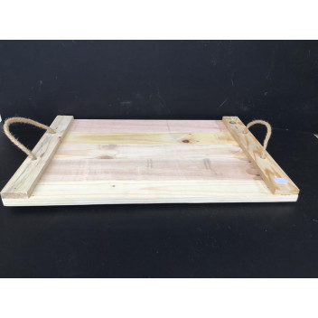 WOOD PALLET TRAY WITH ROPE 480X340MM