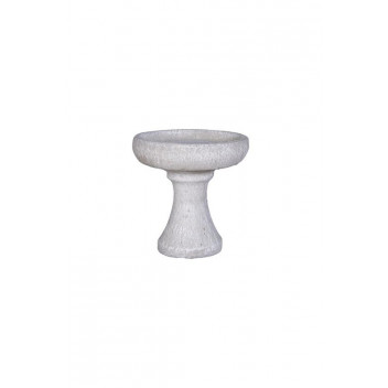 GARDEN SOLUTIONS MEDIUM FIBRE CONCRETE BIRD BATH 530X455MM