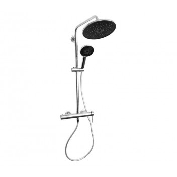 BLUTIDE EXPOSED CHROME SHOWER RAIL SET WITH MIXER