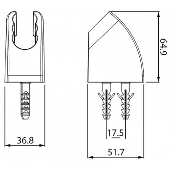 COBRA CHROME ROUND WALL BRACKET