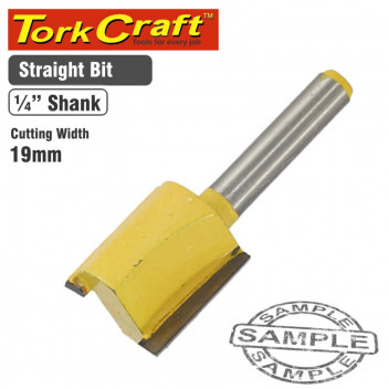TORK CRAFT STRAIGHT ROUTER BIT 19MM