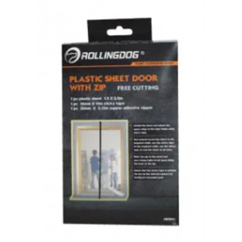 SHEET PLASTIC DOOR ZIP BARRIER 80241 1.2X2.2M ROLLINGDOG