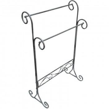 METAL GREY TOWEL RAIL STAND