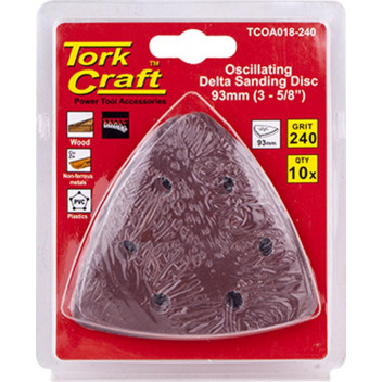 TORK CRAFT OSCILLATING SANDPAPER 93MM 10PIECE 240G