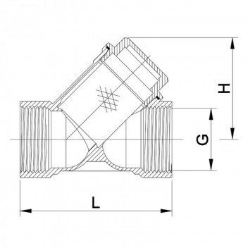 STRAINER BRASS Y-TYPE WITH STAINLESS STEEL SCREEN FXF 20MM STRAINER