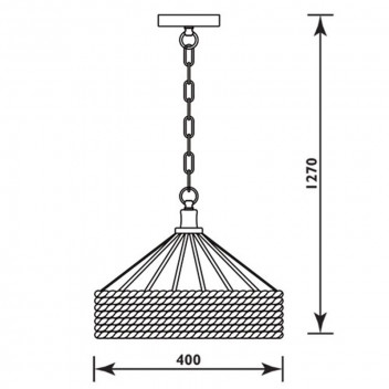 EUROLUX 1XE17 BLACK ROPE PENDANT LIGHT