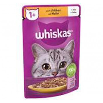 WHISKAS CAT FOOD CHICKEN IN JELLY SINGLE 85G