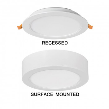 BRIGHTSTAR CEILING LIGHT BLACK 2IN1 SURFACE & RECESSED 170MM