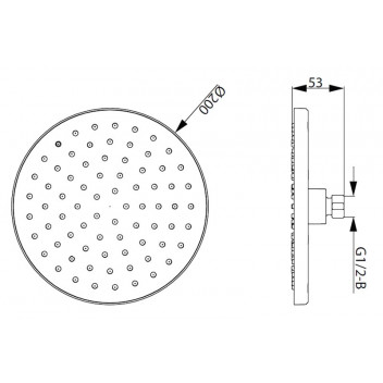 COBRA ARRIVE CHROME ROUND SHOWER HEAD 200MM