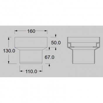 POLYPROPYLENE UG SAND EARTHENWARE ADAPTOR 110MM
