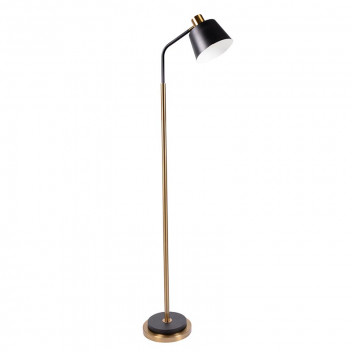EUROLUX TWIGHT BRASS & BLACK FLOOR LAMP