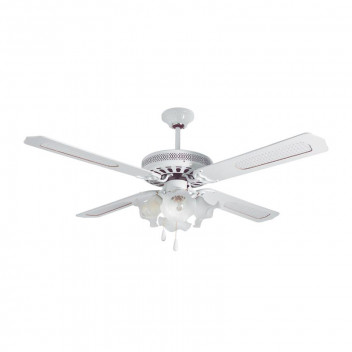 EUROLUX 4BLADE WHITE 52INCH CEILING FAN AND 4X LIGHTS