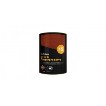 NOVA N0.15 MAHOGANY MATT WOOD AND DECK PRESERVE SEALER 5L