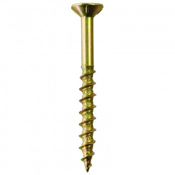 SAFETOP YELLOW ZINC PLATED CHIPBOARD SCREW 3.5X20MM 100PIECE