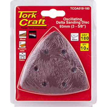 TORK CRAFT OSCILLATING SANDPAPER 93MM 10 PIECE 180G