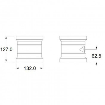 EUROCELT SUNRIDGE UG 110MM SOCKET DOUBLE R/R EUROFIT