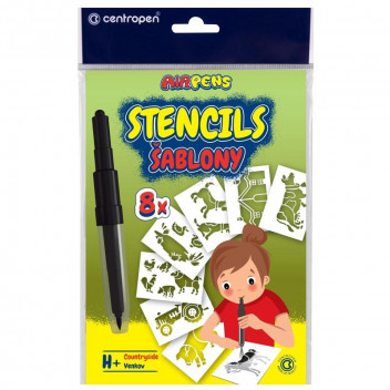 FARM ANIMAL KIDDIES STENCIL 8PIECE