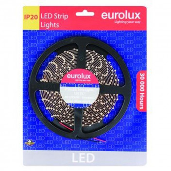 EUROLUX COOL WHITE 5M LED STRIP LIGHT 4.8W PER METRE IP20
