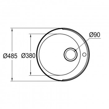FRANKE RONDO BOWL PREP INSERT S/STEEL INCL WASTE 485X161MM