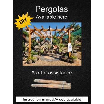 PERGOLA 4X POST AND STAYS INCLUDED 3600X3600X2500MM