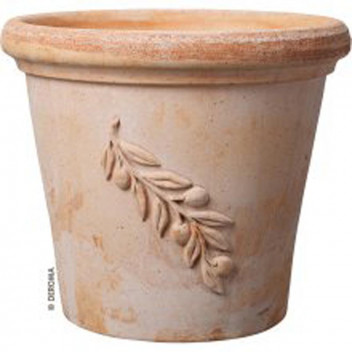 DEROMA CILINDRO OLIVE TERRACOTTA CLAY POT 38CM NO.2
