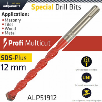 ALPEN SDS MULTICUT DRILL BIT 12X160MM