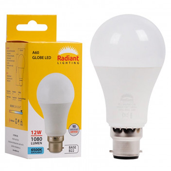RADIANT LED BULB A60 B22 12W