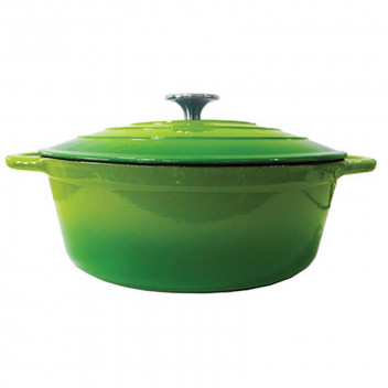 LKS GREEN OVAL CASSEROLE 4L