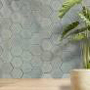 EUCALYPTUS DARK GREEN HEXAGON MOSAIC 304X263MM