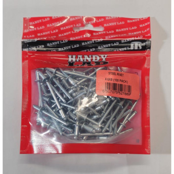 HANDYLAD RIVET STEEL 4.0X8MM 100PP