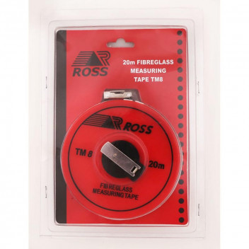 MITCO ROSS TAPE MEASURE TM8 FIBRE 20M BLACK OR RED.