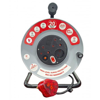 ELECTRICMATE SURGE EXTENSION REEL 10AMP  20M