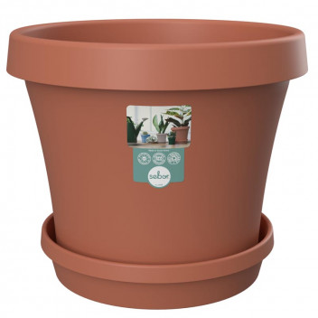 SEBO NAMIB DUNE PLASTIC POT AND SAUCER SET 20CM