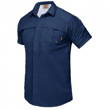 BOERBOEL GARIEP NAVY SHORT SLEEVE SHIRT SIZE M