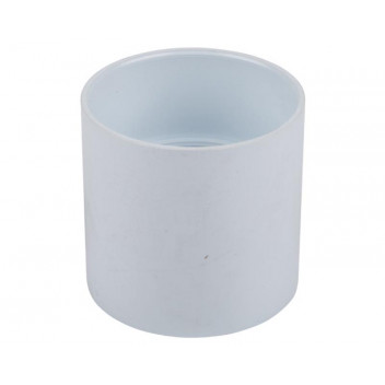 WHITE PVC PLAIN SOCKET 40MM